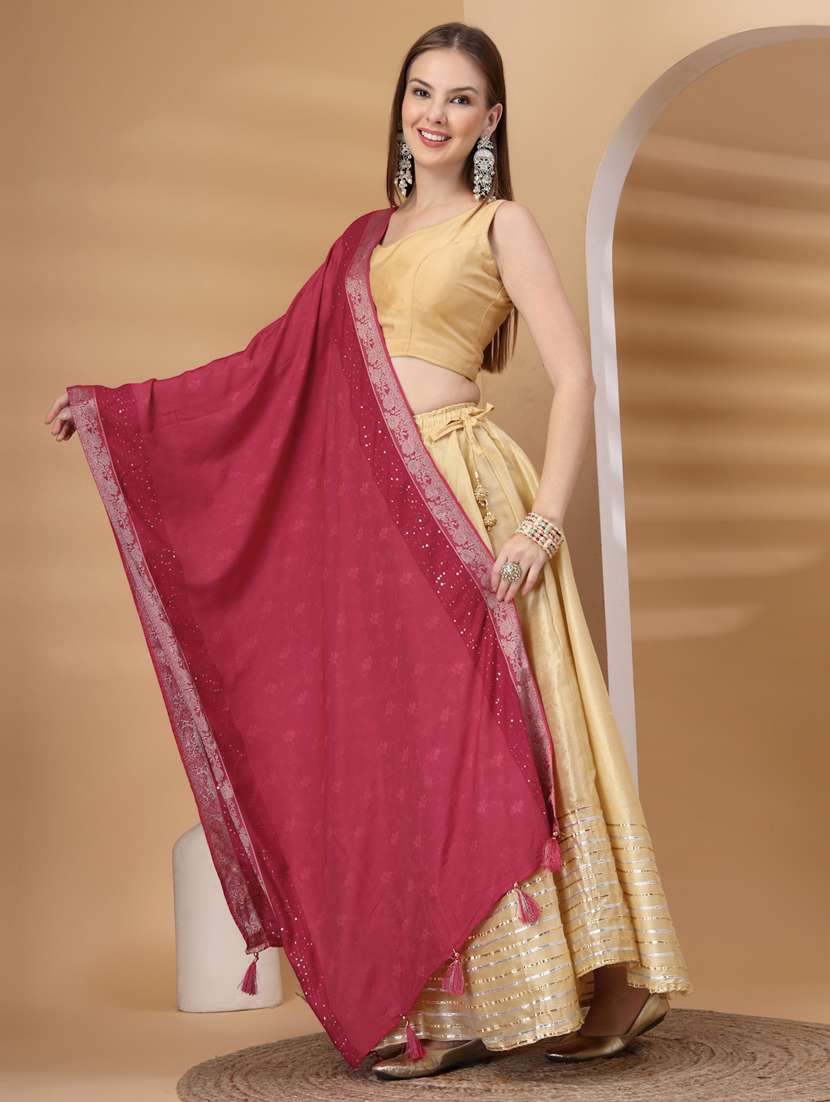 women self design embellished dupatta - 22219869 -  Standard Image - 2