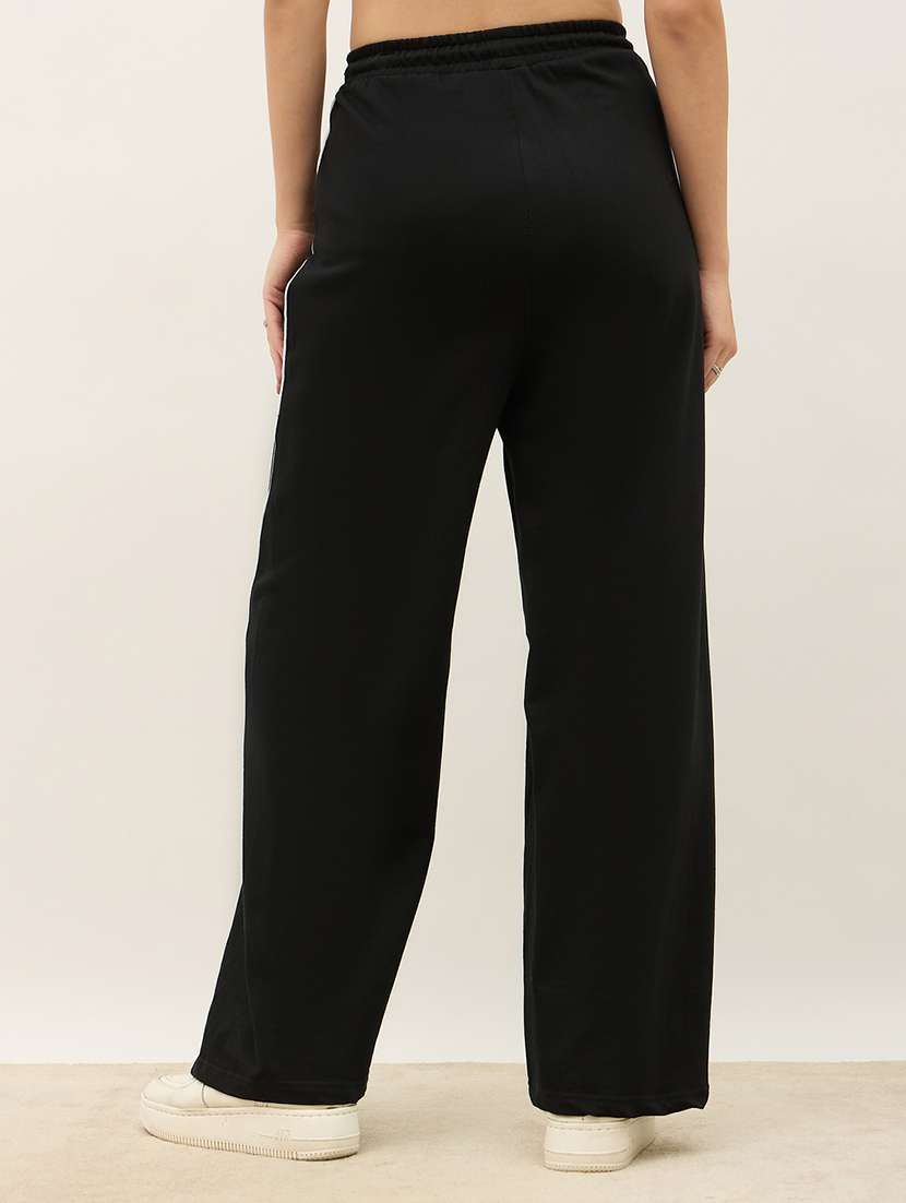 women solid high rise relaxed fit track pant - 22219921 -  Standard Image - 2