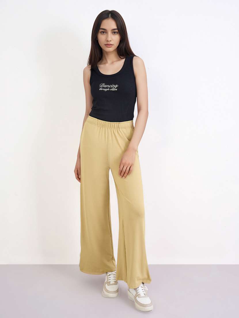 women solid high rise relaxed fit track pant - 22219926 -  Standard Image - 2