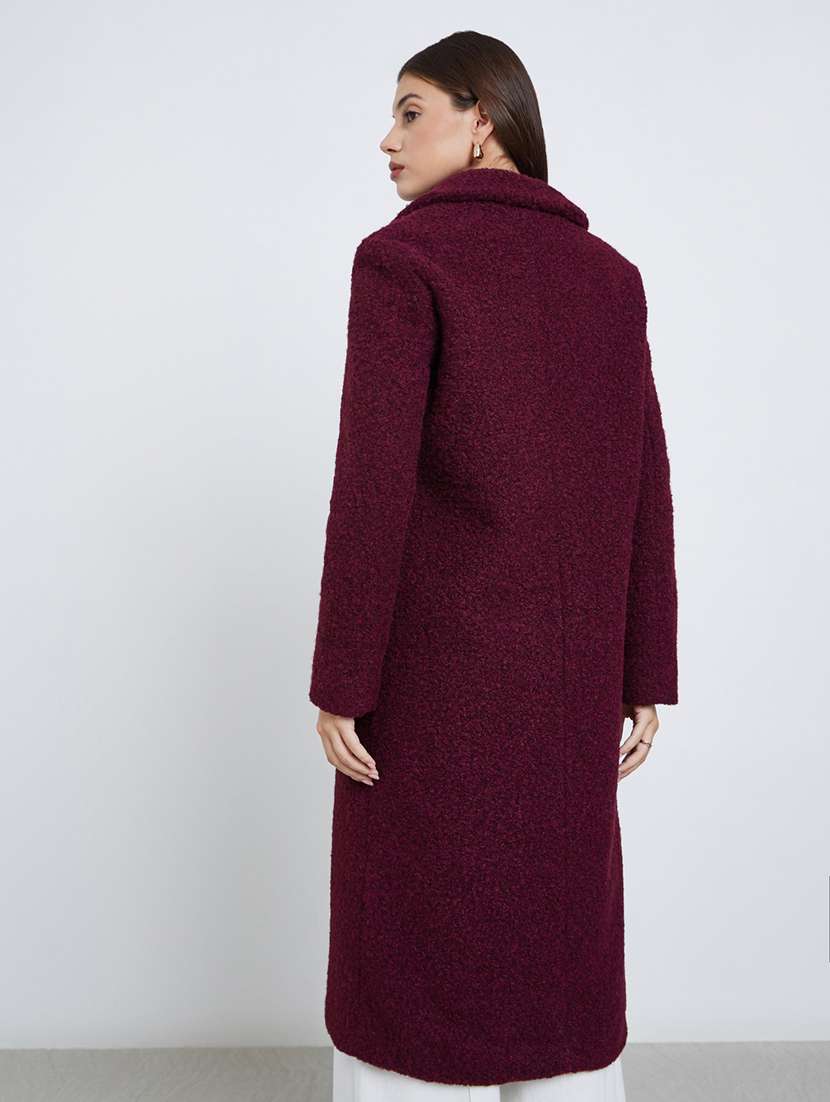 women solid long sleeve trench coat - 22219968 -  Standard Image - 2