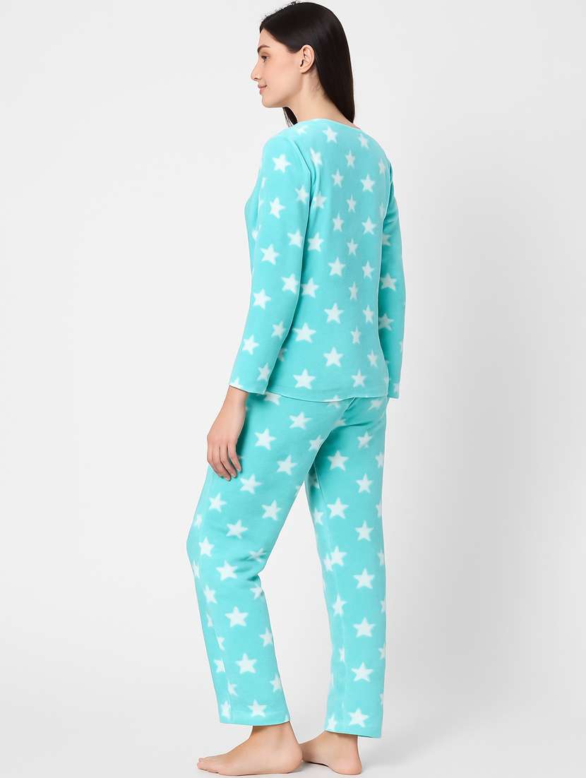 women printed nightwear pyjama set - 22220080 -  Standard Image - 2