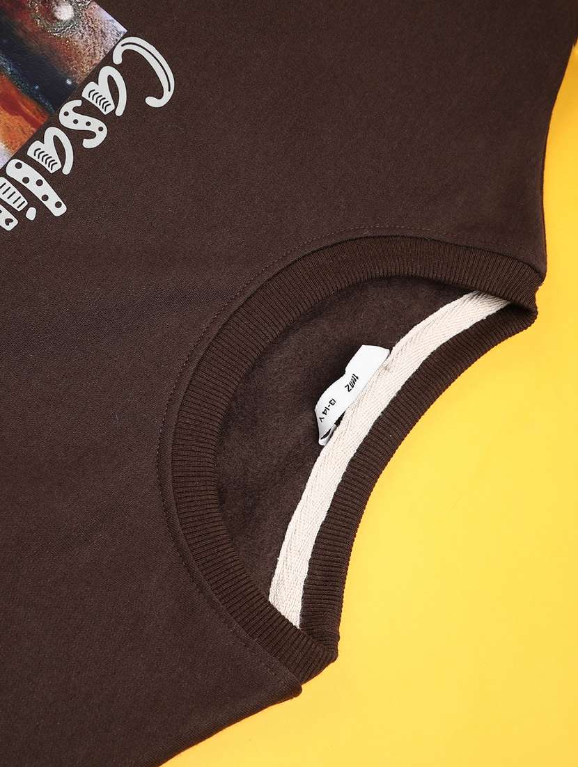 girls printed long sleeve hooded sweatshirt - 22220099 -  Standard Image - 2