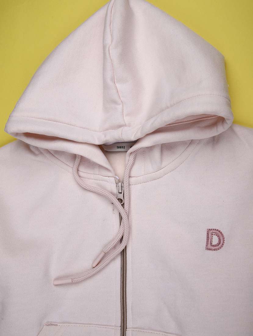 kids solid long sleeve hooded sweatshirt - 22220103 -  Standard Image - 2