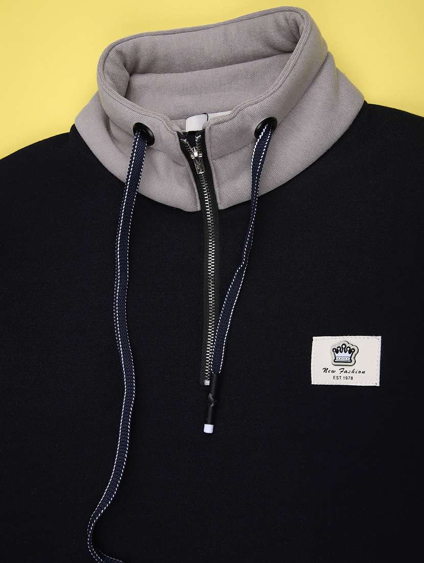 boys color blocked high neck long sleeve sweatshirt - 22220122 -  Standard Image - 2