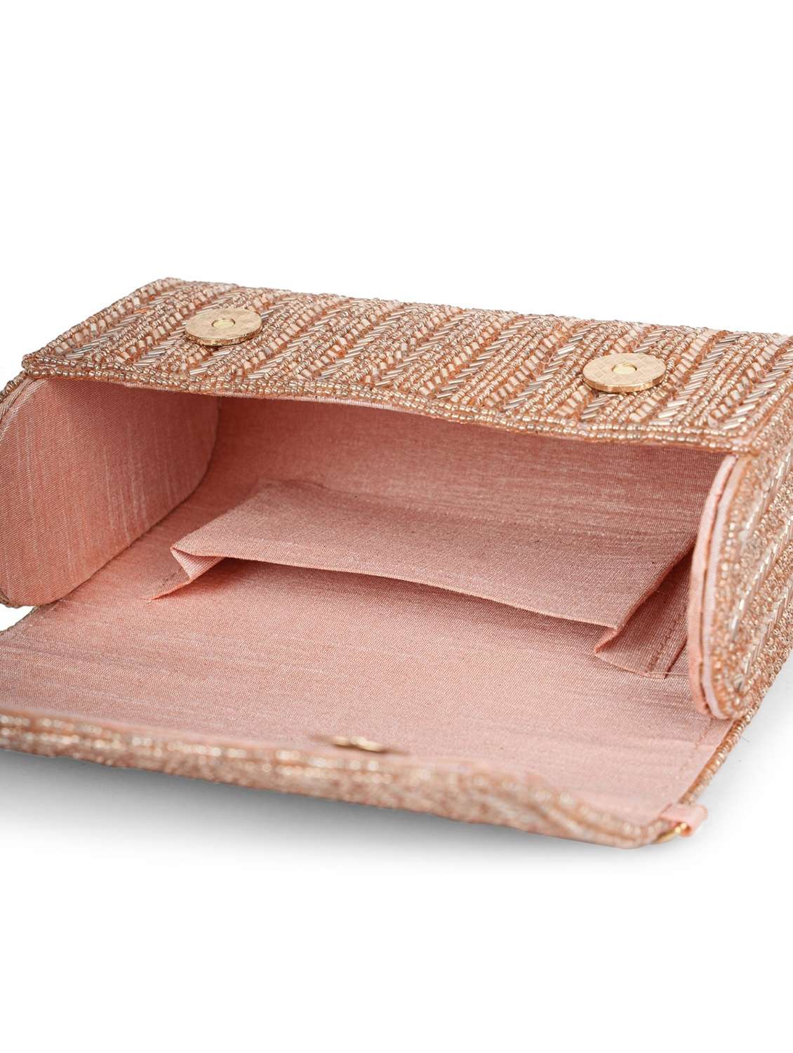 embellished pink clutch with detachable strap - 22220131 -  Standard Image - 2