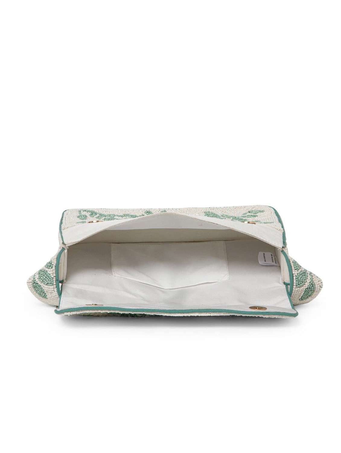 women green embellished fold over clutch  - 22220139 -  Standard Image - 2