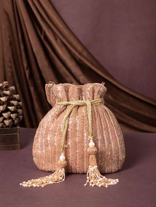 women embroidered  pink potli bag - 22220141 -  Standard Image - 0