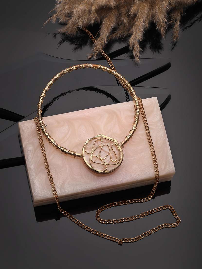 cream textured box clutch with detachable strap