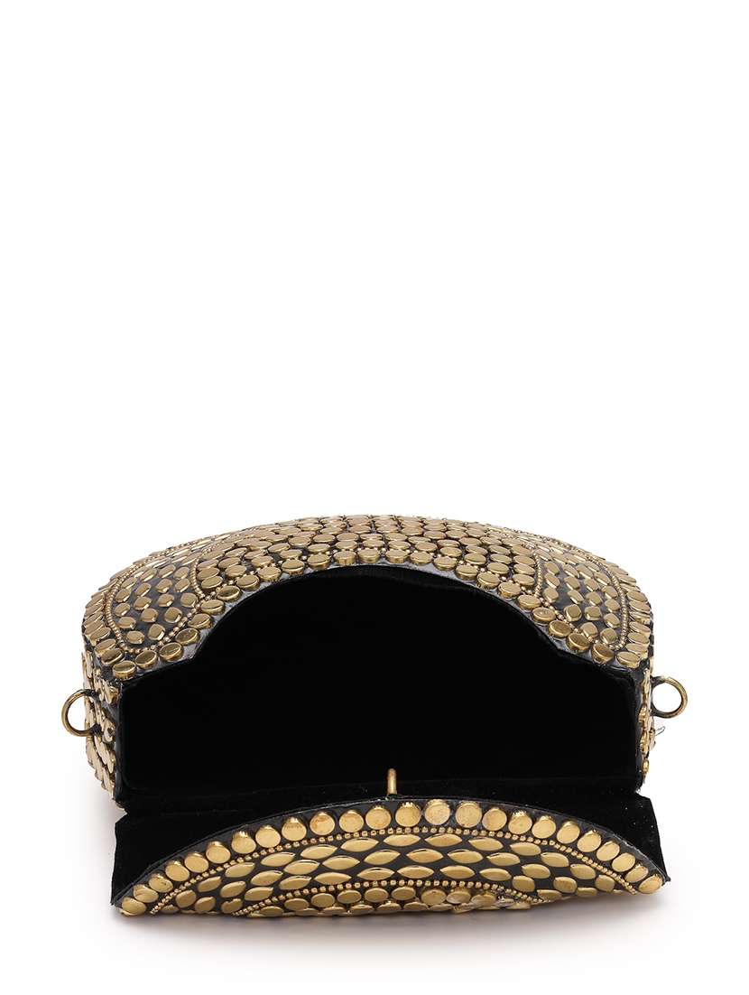 embellished clutch with gold chain - 22220167 -  Standard Image - 2