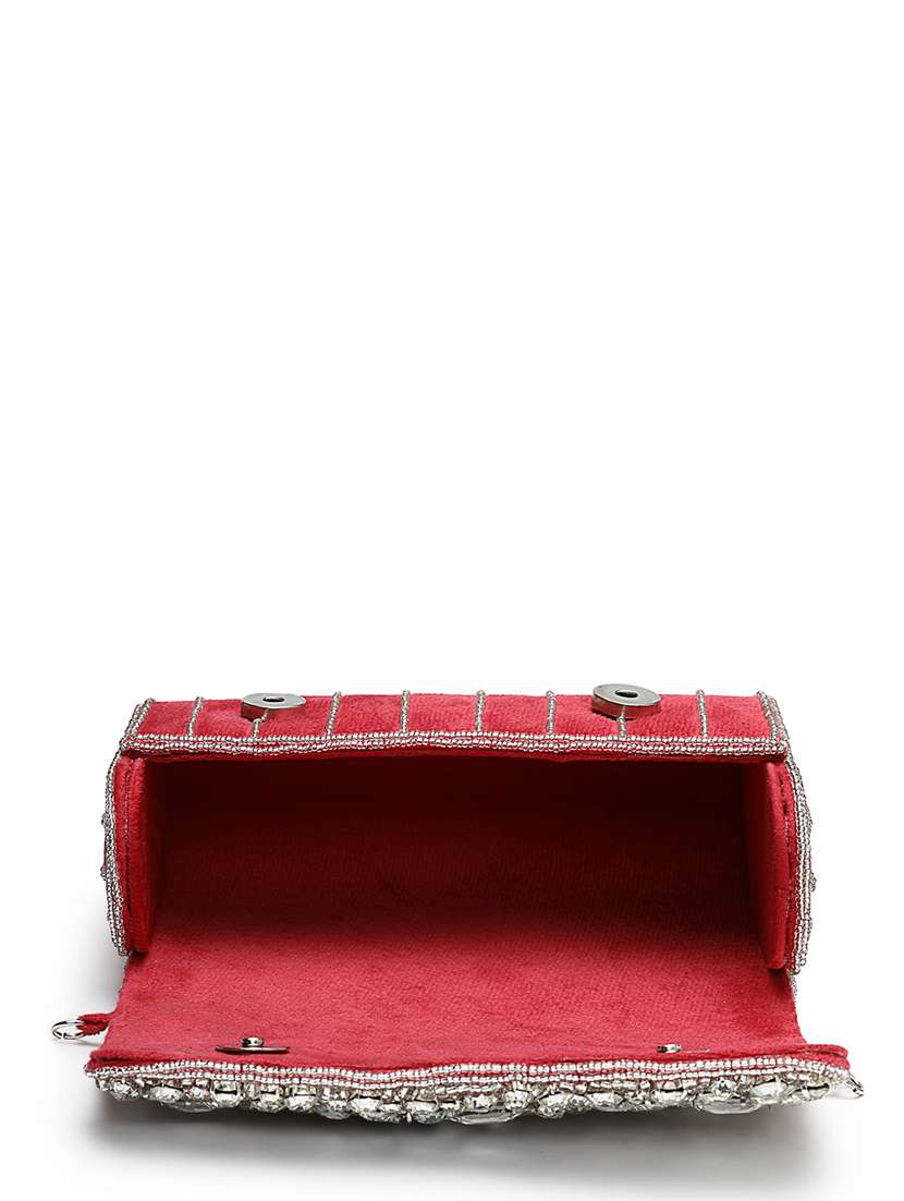  pink embellished party clutch with handle - 22220170 -  Standard Image - 2