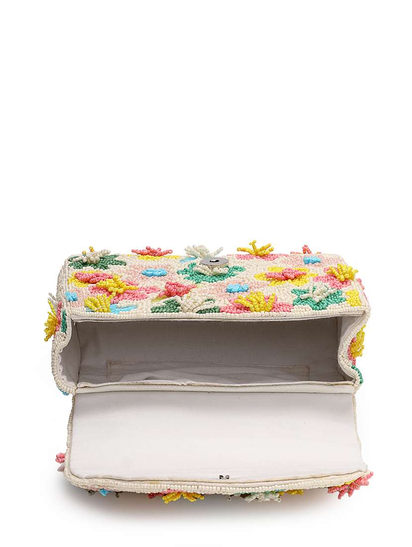 Floral Beaded Embellished Party Clutch - 22220171 -  Standard Image - 2