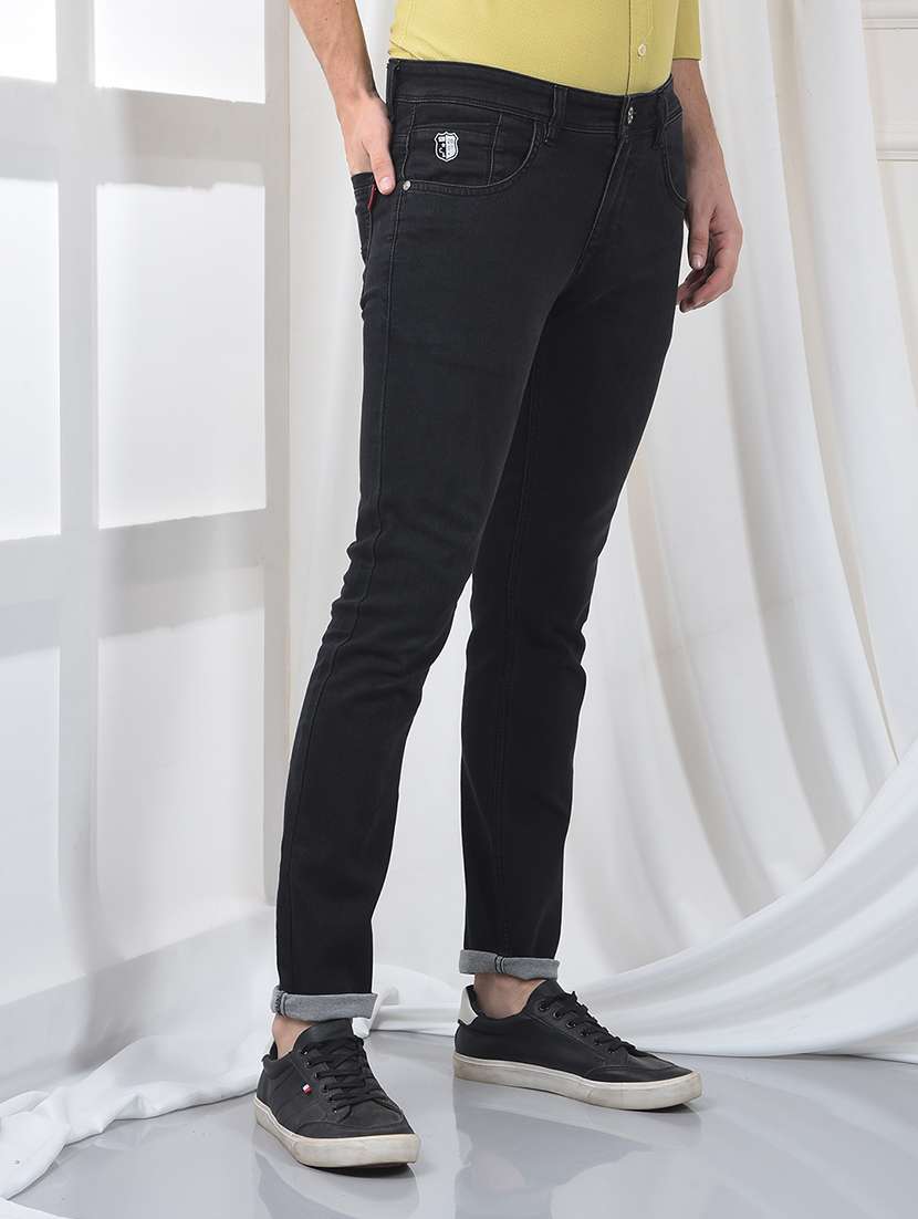 men plain mid rise full length jeans - 22220202 -  Standard Image - 2