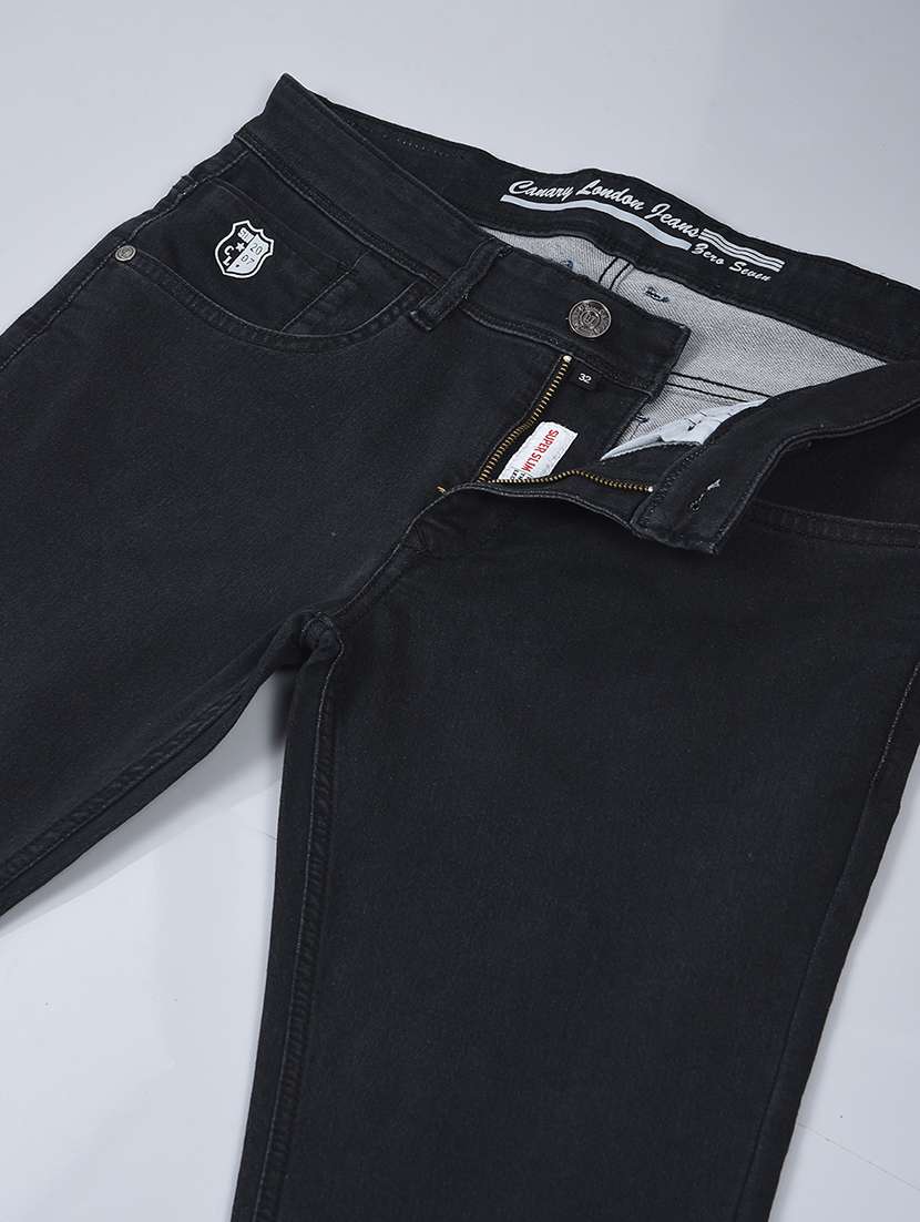 men plain mid rise full length jeans - 22220202 -  Standard Image - 7