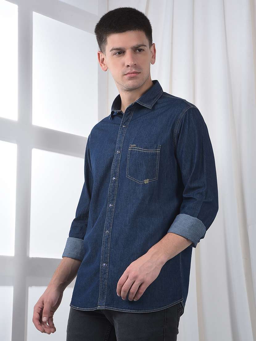 men solid long sleeve regualr fit casual shirt - 22220216 -  Standard Image - 2
