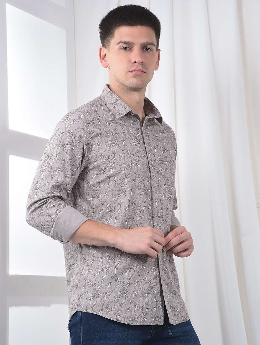 men printed long sleeve regualr fit casual shirt - 22220217 -  Standard Image - 2