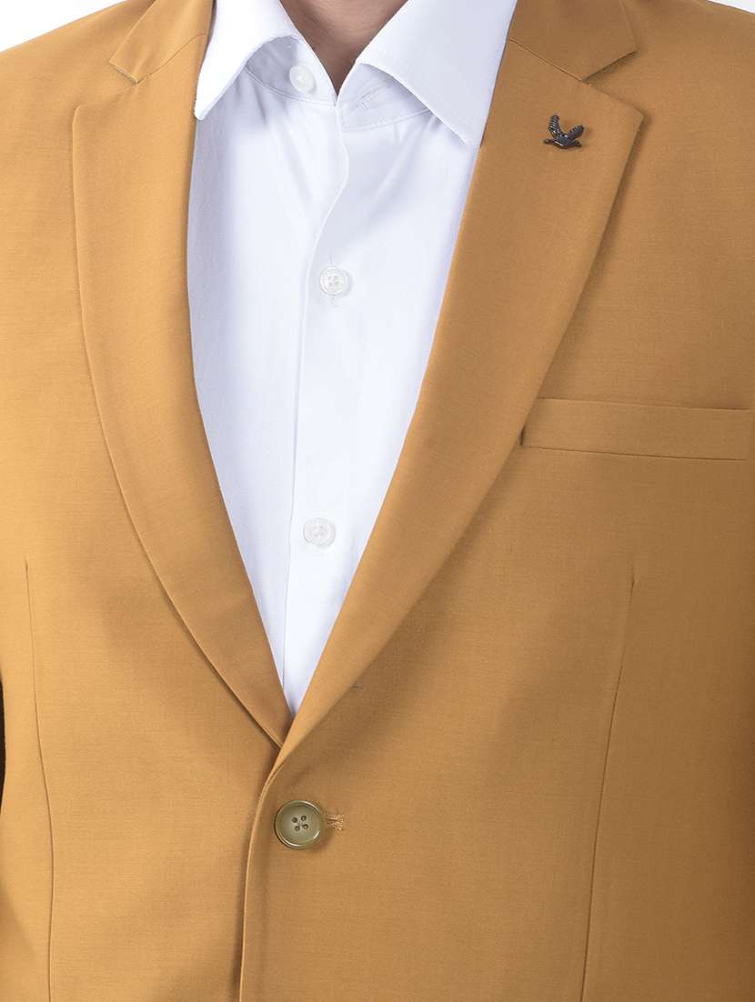 men solid lapel collar 2-piece suits set - 22220232 -  Standard Image - 7