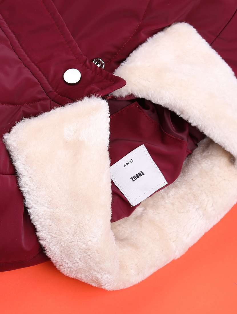 boys solid collared long sleeve quilted jacket - 22220264 -  Standard Image - 2