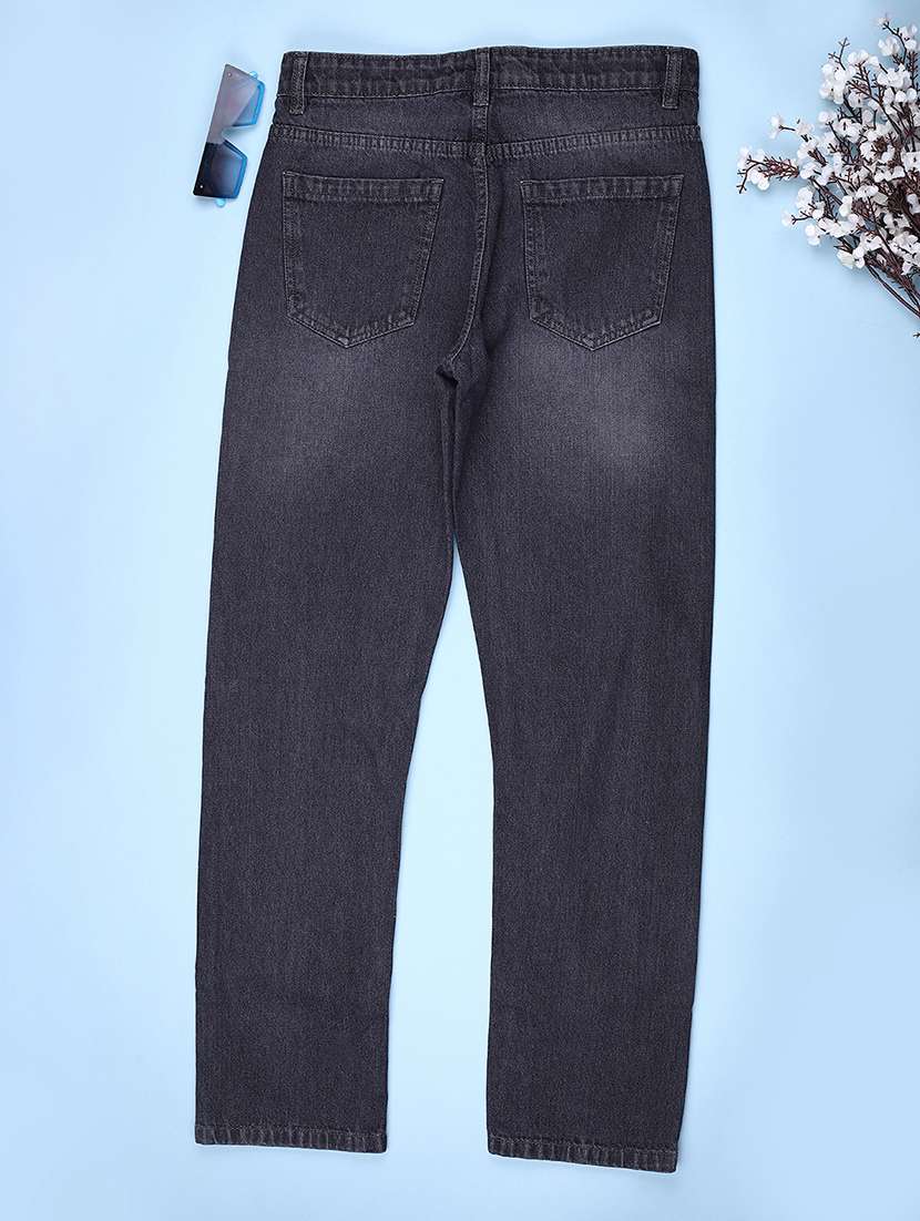 boys solid mid rise slim fit jean - 22220385 -  Standard Image - 2