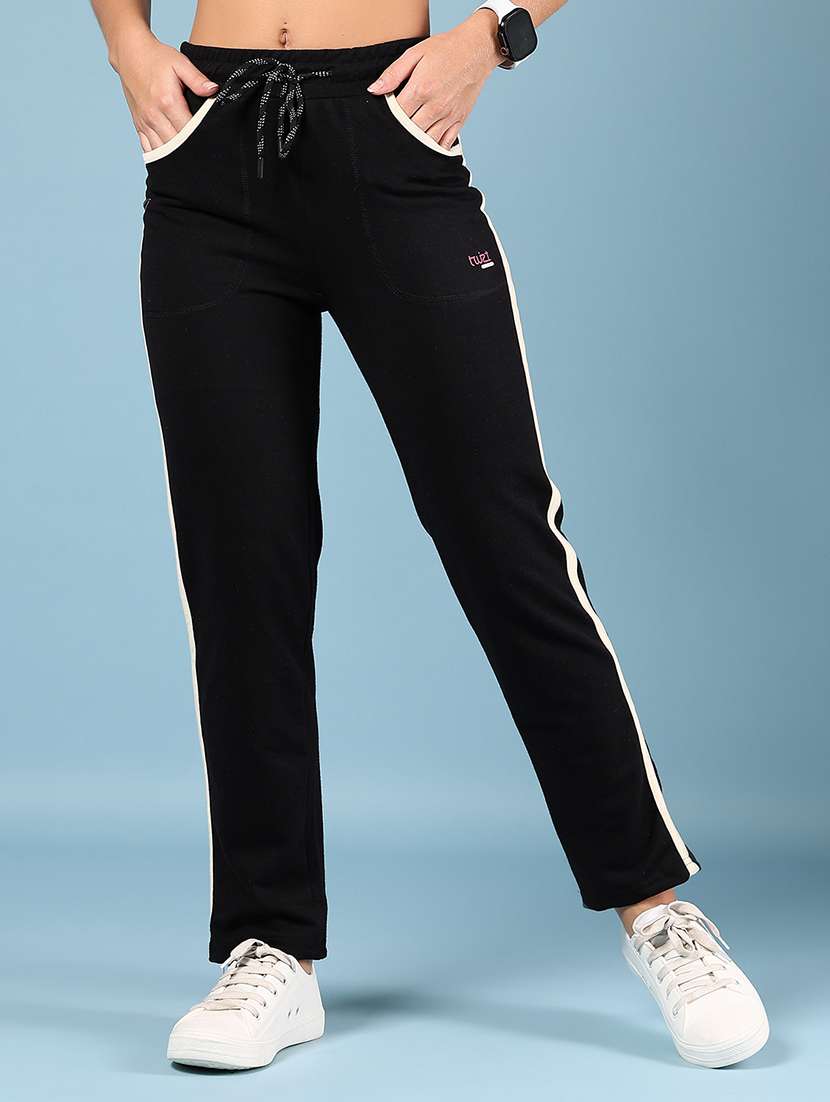 women tapered mid rise regular fit track pant