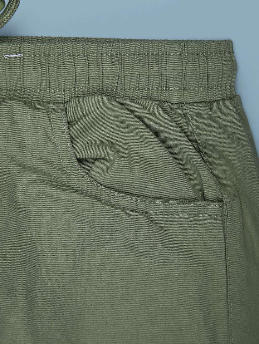 girls solid mid rise relaxed fit jogger - 22222845 -  Standard Image - 2