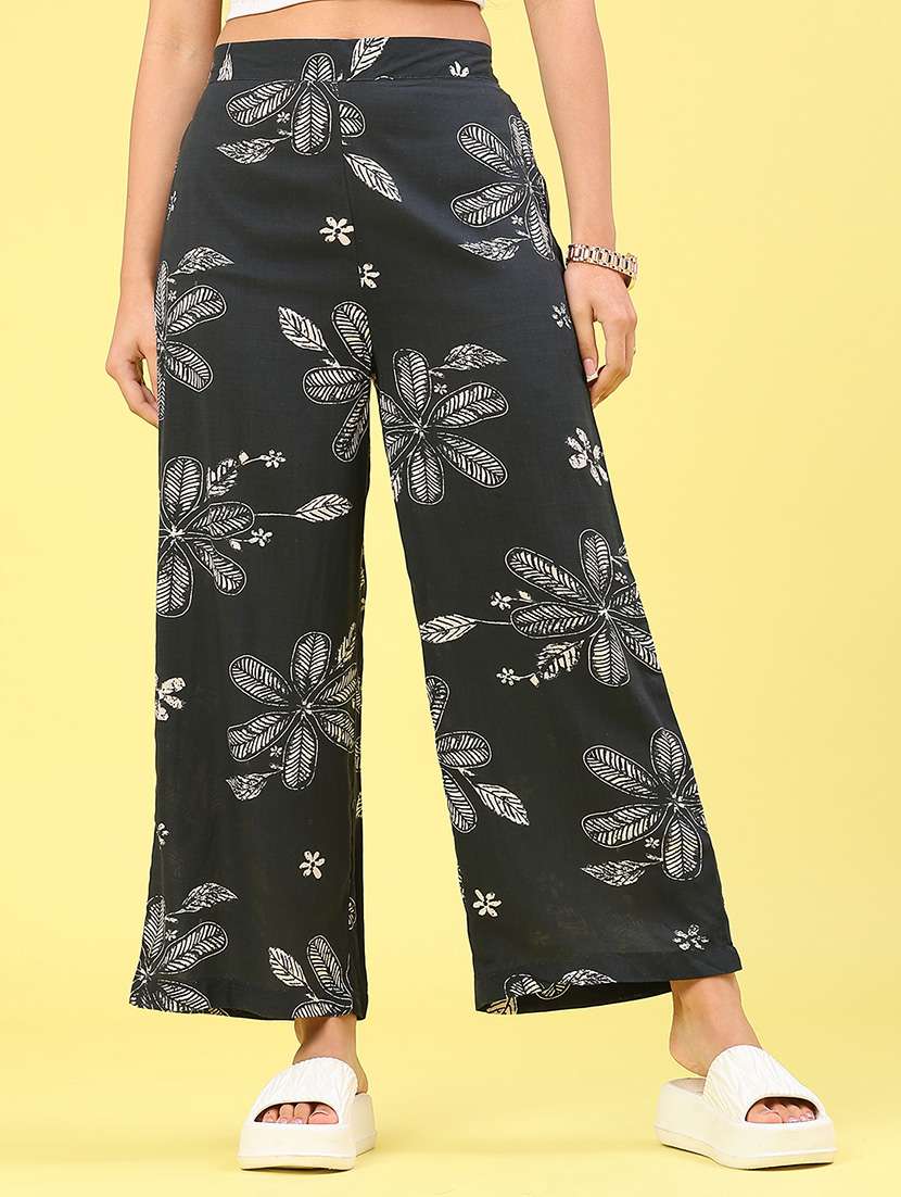 women floral printed ankle length palazzo