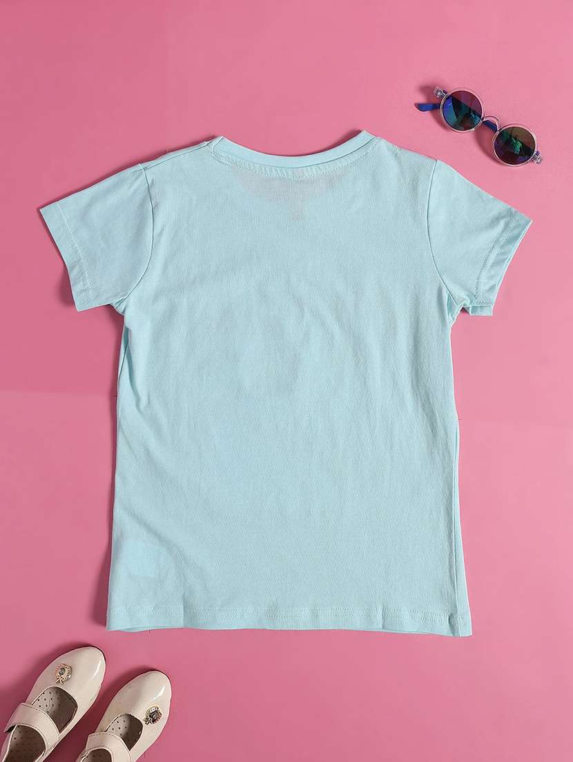 girls light blue cotton tee - 22222980 -  Standard Image - 2