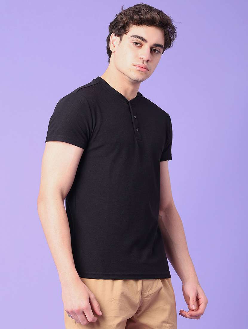 men textured short sleeve slim fit t-shirt - 22223000 -  Standard Image - 2