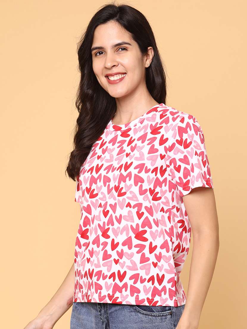 women printed short sleeve t-shirt - 22223037 -  Standard Image - 2