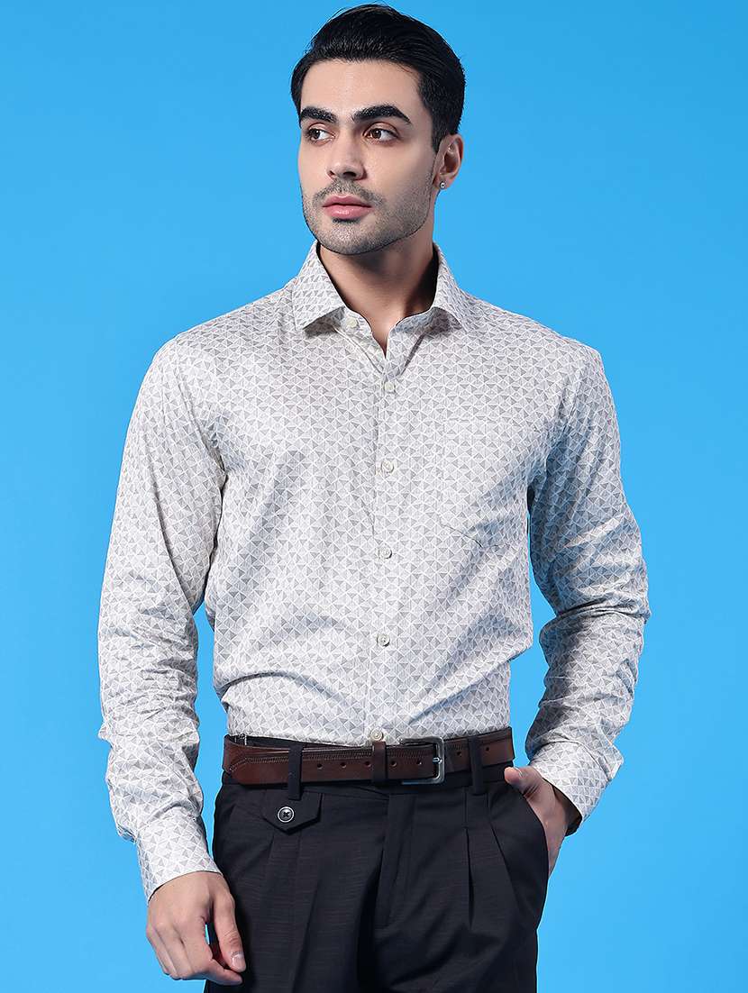 white cotton formal shirt - 22223087 -  Standard Image - 2