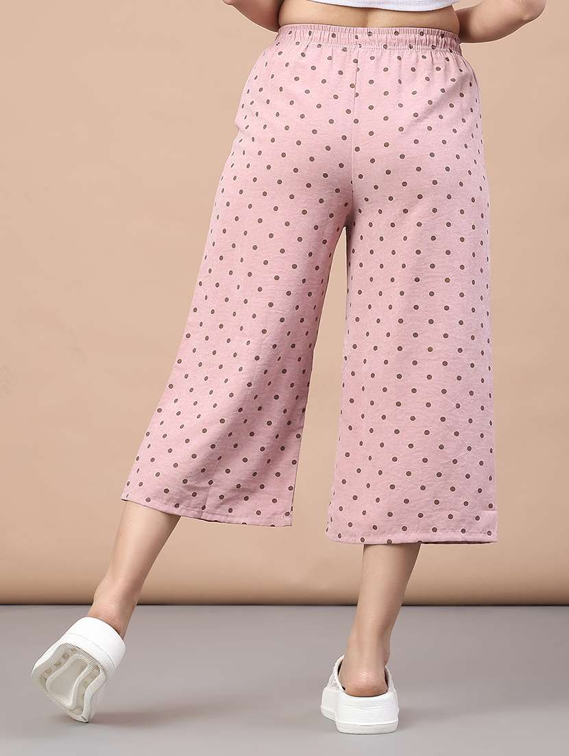 women polka dot mid rise culottes trouser - 22223144 -  Standard Image - 2