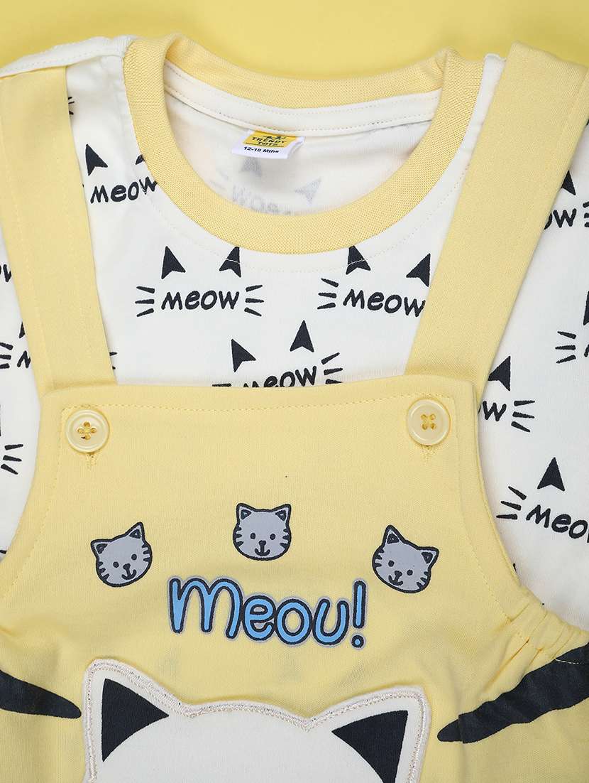 kids printed short sleeve dungaree - 22223174 -  Standard Image - 2