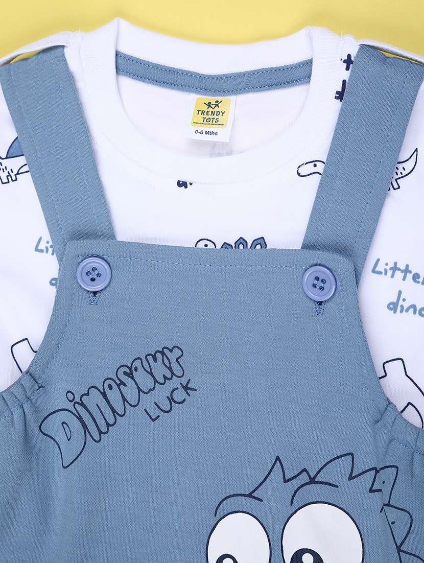kids printed short sleeve dungaree - 22223176 -  Standard Image - 2