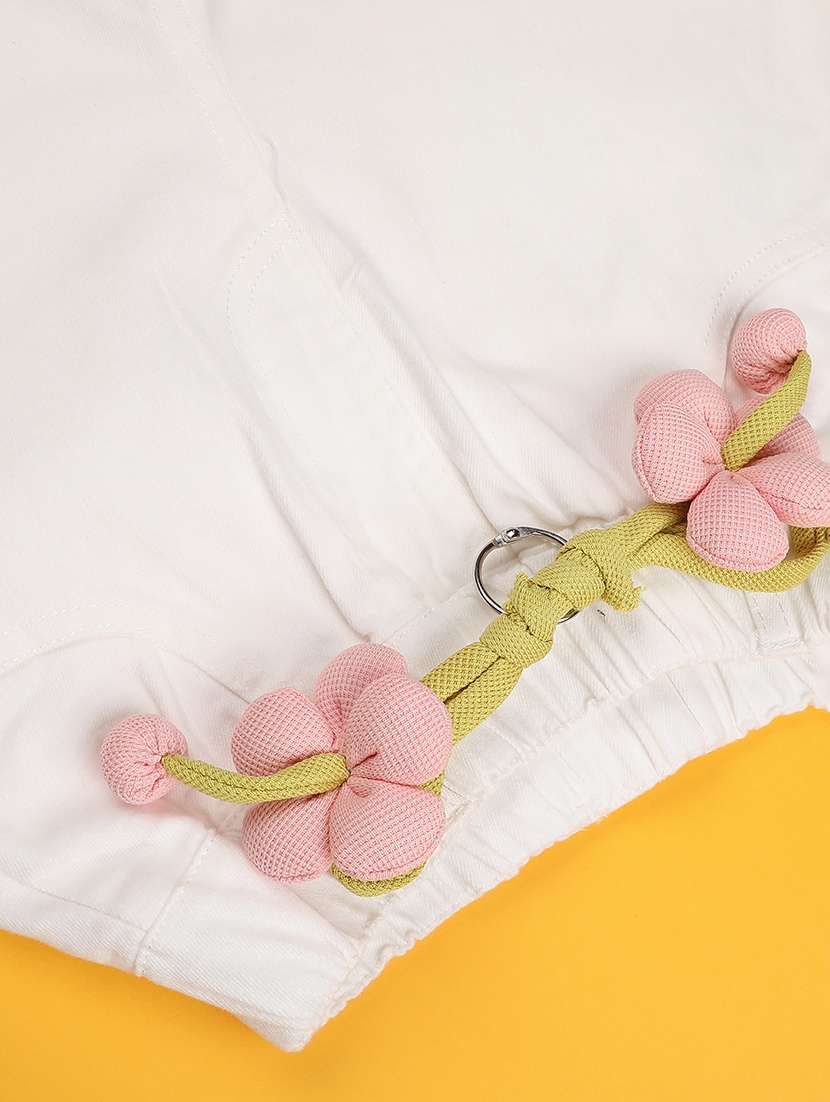 girls solid mid rise shorts - 22223189 -  Standard Image - 2