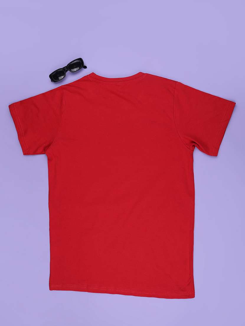 boys red cotton blend t-shirt - 22223231 -  Standard Image - 2