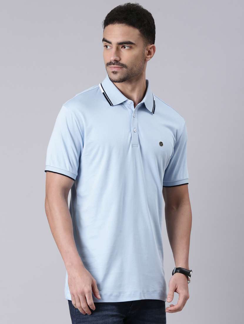 men solid short sleeve regular fit polo t-shirt - 22223412 -  Standard Image - 2