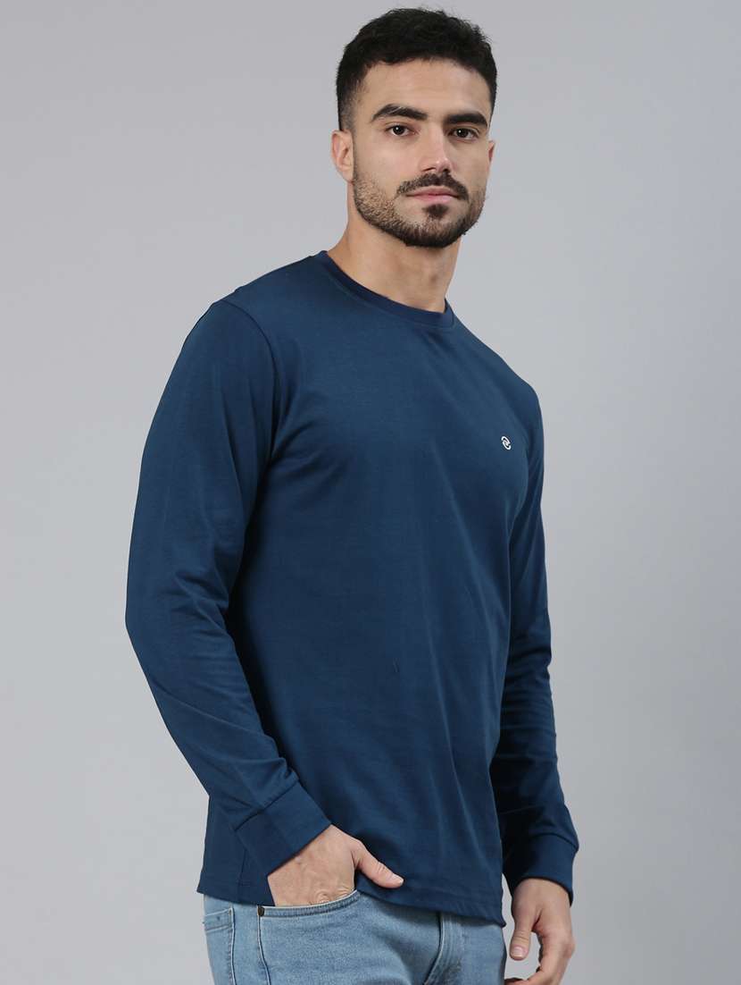 men solid long sleeve regular fit t-shirt - 22223415 -  Standard Image - 2