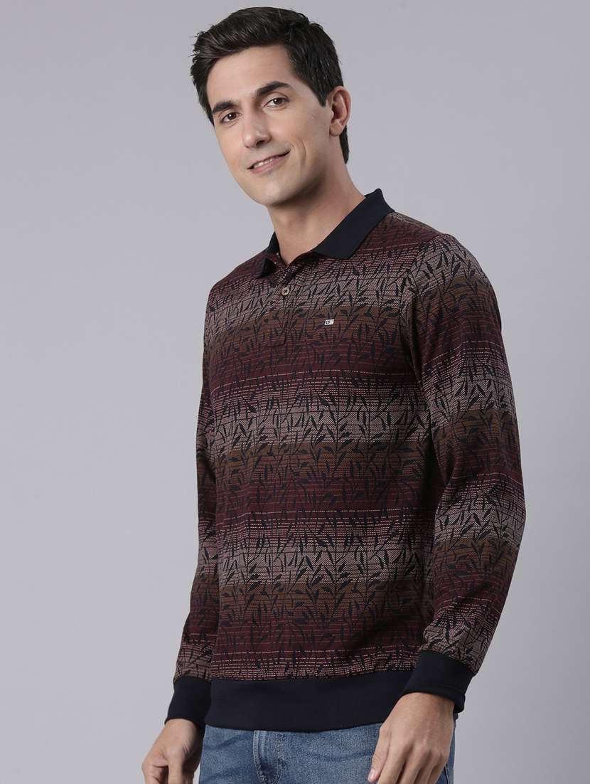 men printed long sleeve regular fit t-shirt - 22223418 -  Standard Image - 2