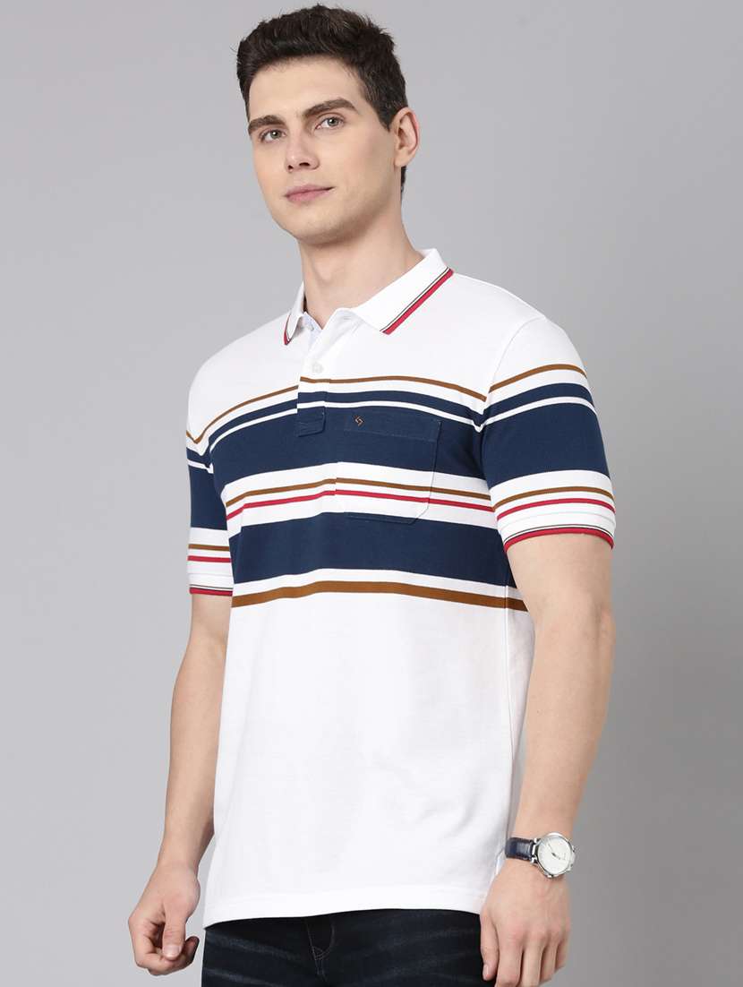 men color block short sleeve regular fit polo t-shirt - 22223421 -  Standard Image - 2