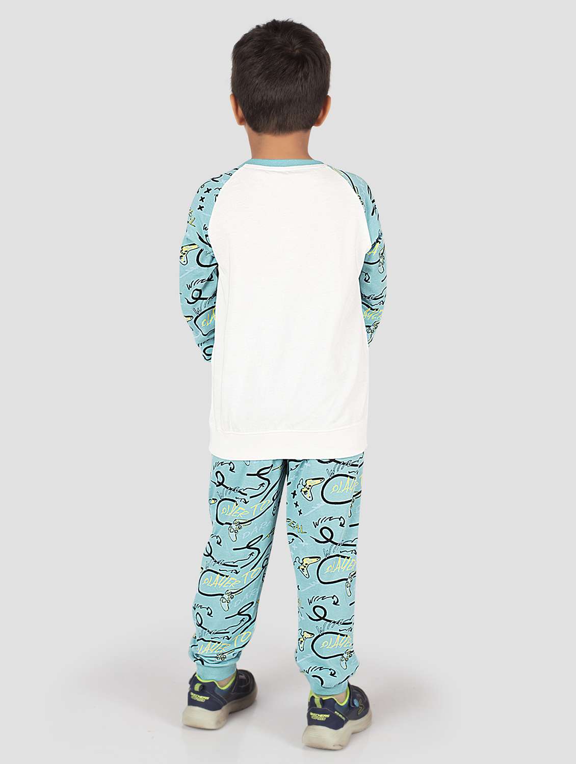 boys printed full length co-ord set - 22223586 -  Standard Image - 2
