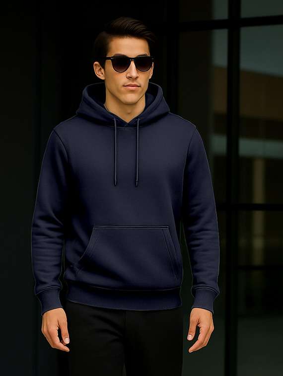 men solid long sleeve regular fit sweatshirt