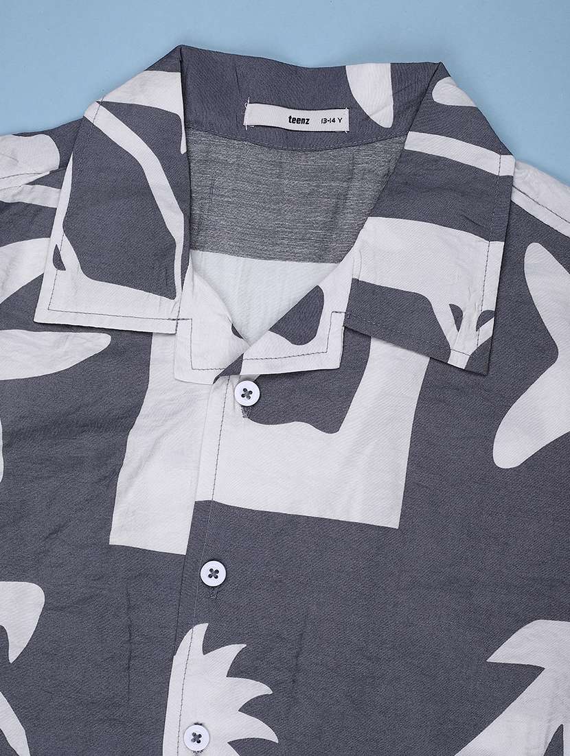 boys printed collared short sleeve shirt - 22223744 -  Standard Image - 2