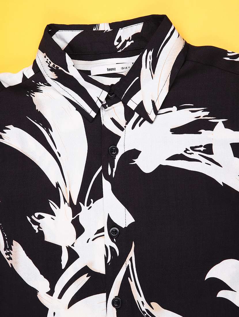 boys printed collared long sleeve shirt - 22223747 -  Standard Image - 2