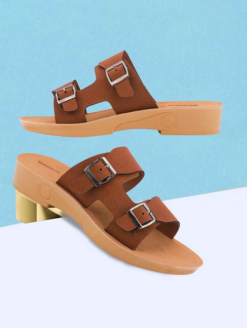 women solid slip on flat sandal - 22223805 -  Standard Image - 0