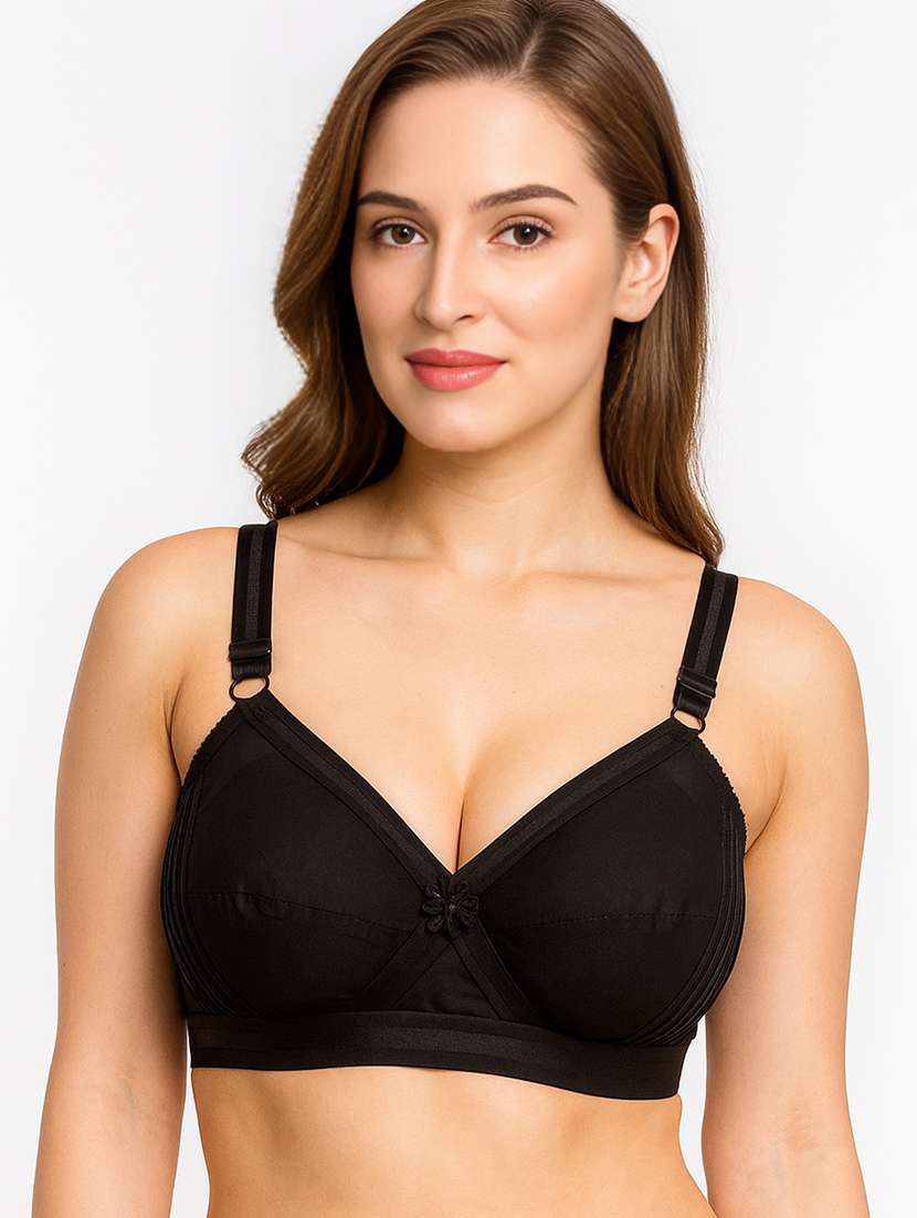 women solid non padded regular bra