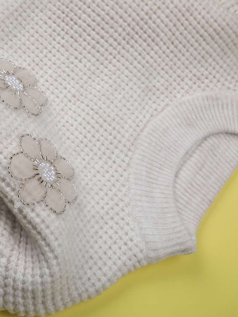 girls self designed long sleeve sweater - 22224035 -  Standard Image - 2