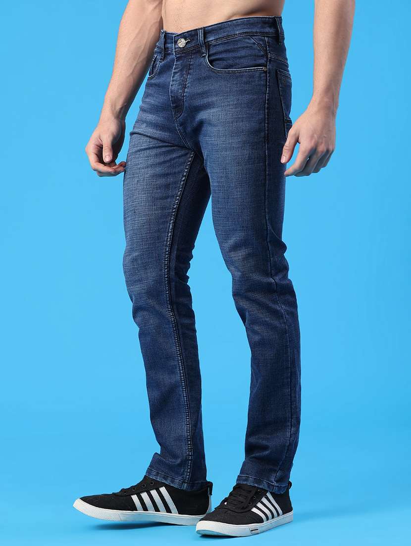 men washed mid rise full length slim fit jeans - 22224074 -  Standard Image - 2