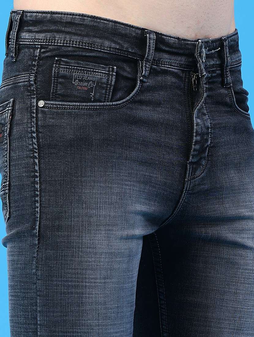 men washed mid rise full length slim fit jeans - 22224075 -  Standard Image - 2