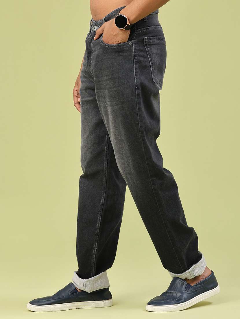 Men Washed Mid Rise Full Length Relaxed Fit Jeans - 22224133 -  Standard Image - 2