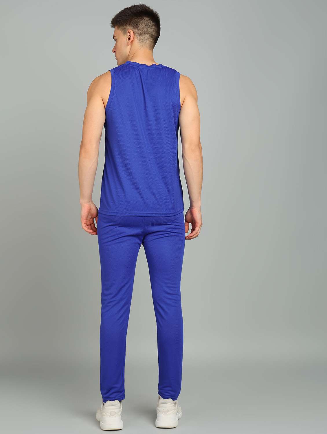 men solid sleeveless full length co-ord set - 22224334 -  Standard Image - 2