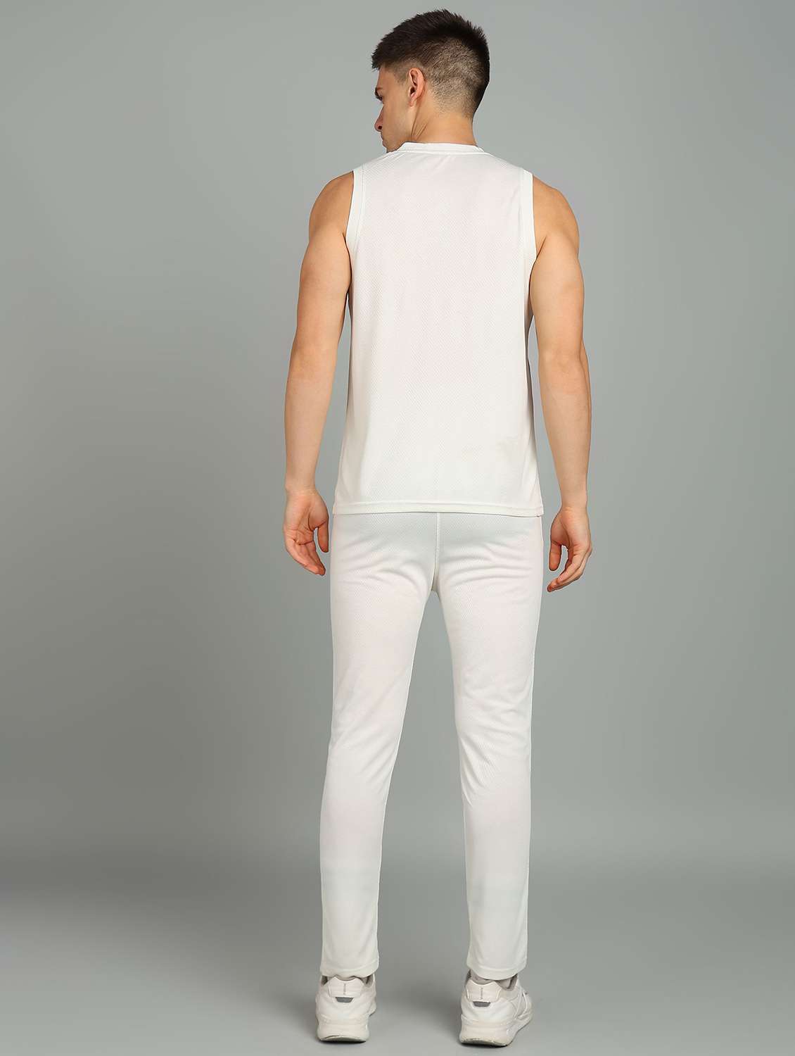 men solid sleeveless full length co-ord set - 22224335 -  Standard Image - 2